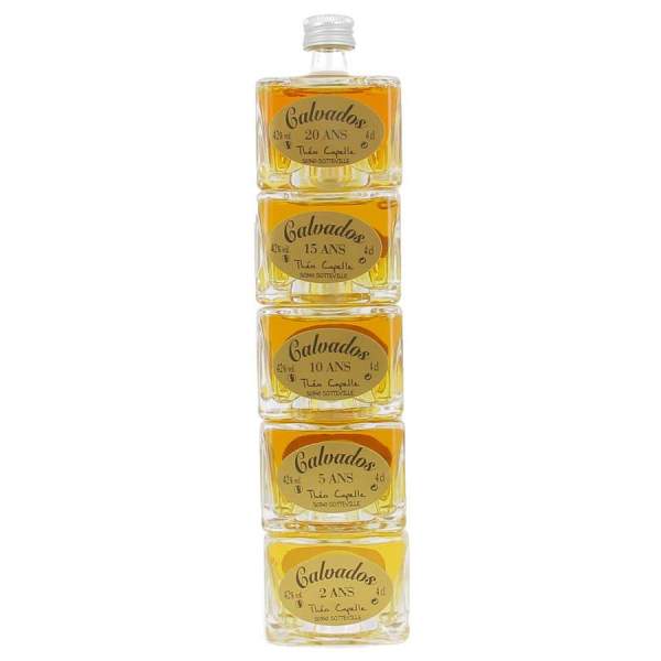 Mignonettes de 5 empilables de Calvados Théo Capelle 5cl