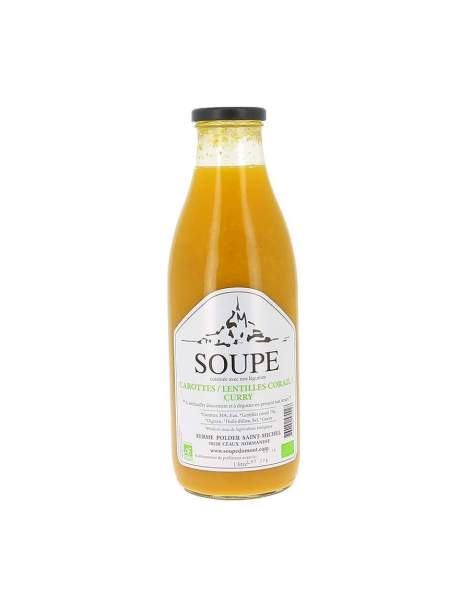 Soupe carottes, lentilles corail et curry bio 1L