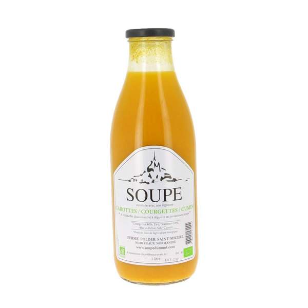 Soupe carottes, courgettes, cumin bio 1L