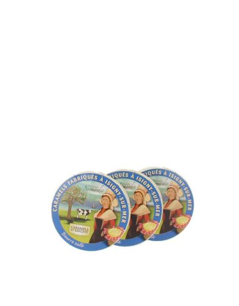Caramels d'Isigny boite camembert 150g par 3
