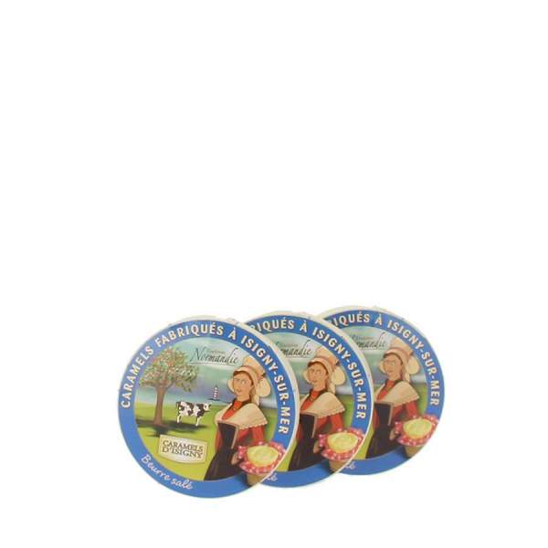 Caramels d'Isigny boite camembert 150g par 3