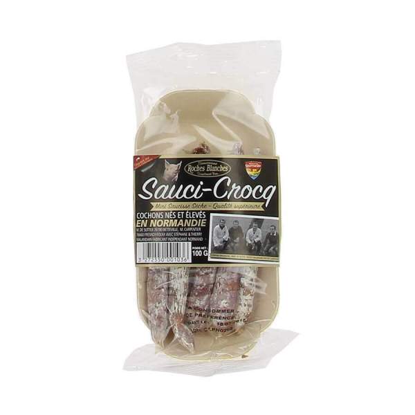 Saucicroq mini-saucisse sèche pur porc 100g