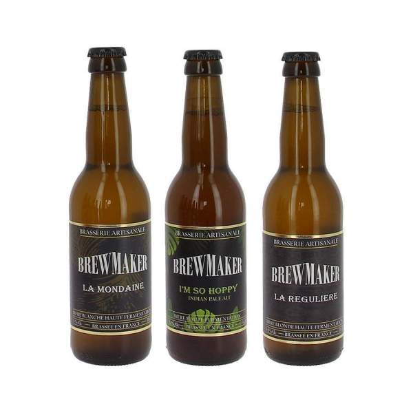 Pack découverte bières brewmaker 3x33cl