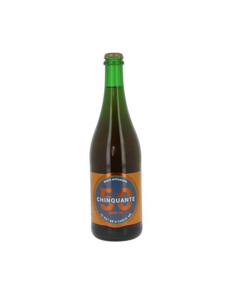 Bière ambrée La chinquante 6% 75cl