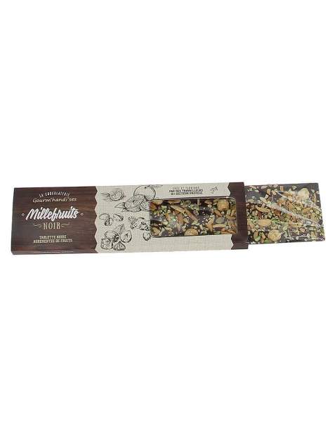 Tablette millefruits chocolat noir Gourm'handi'ses 140g
