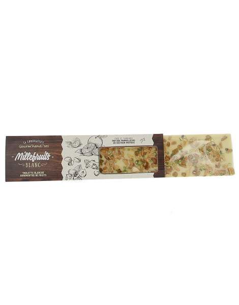 Tablette millefruits chocolat blanc Gourm'handi'ses 140g