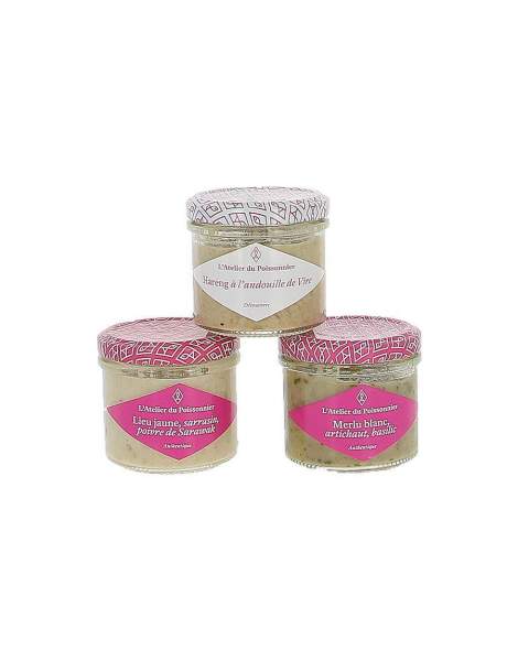 Rillettes de poissons assortiment dégustation 3x90g
