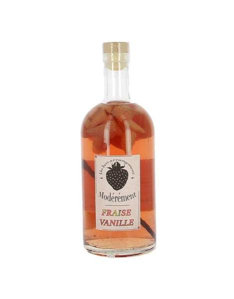 Rhum arrangé fraise-vanille "Modérément" 1L 28%