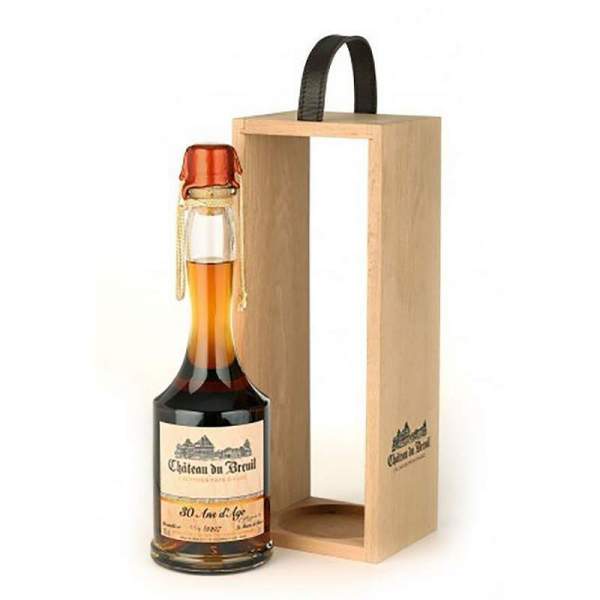 Calvados 30 ans coffret bois château du Breuil 70 cl 41% Pays d'Auge