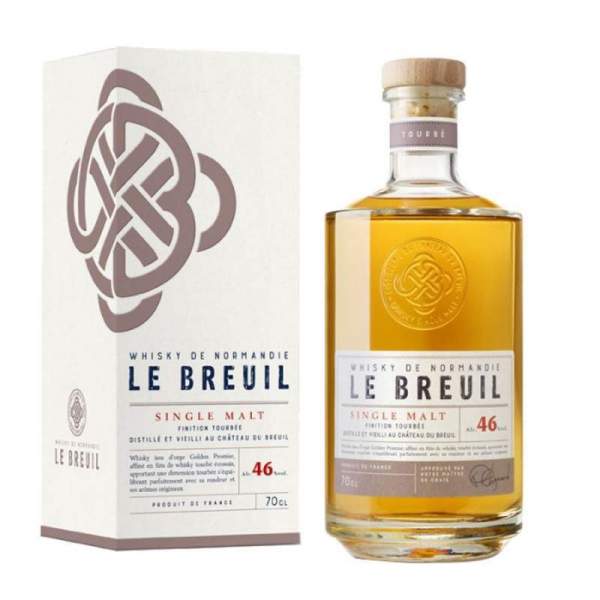 Whisky finition tourbée Château du Breuil - Whisky français et normand 46% 70cl