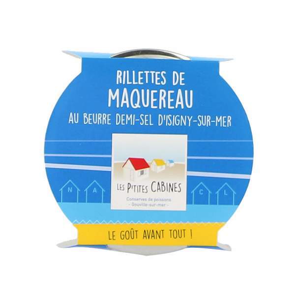 Rillettes de maquereaux au beurre demi-sel d'Isigny/mer - Les p'tites cabines 90g