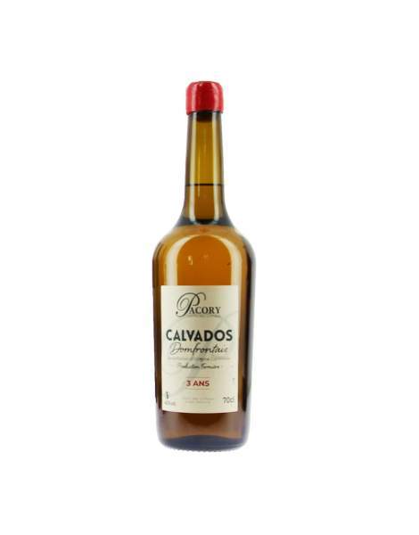 Bouteille de Calvados domfrontais Pacory 3 ans - alcool 42%vol