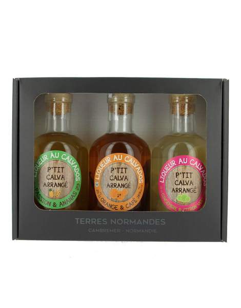 Lot de 3x20cl de p'tit calva arrangé Terres normandes