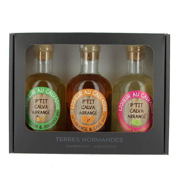Lot de 3x20cl de p'tit calva arrangé Terres normandes