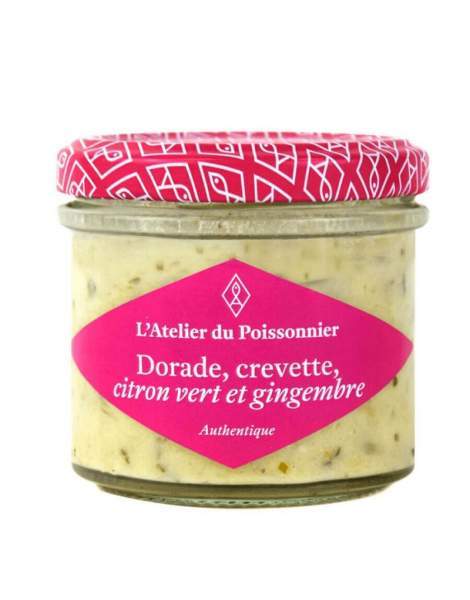 Rillettes de dorade, crevette, citron vert et gingembre 90g