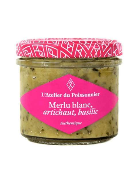 Tartinable de merlu blanc, artichaut, basilic