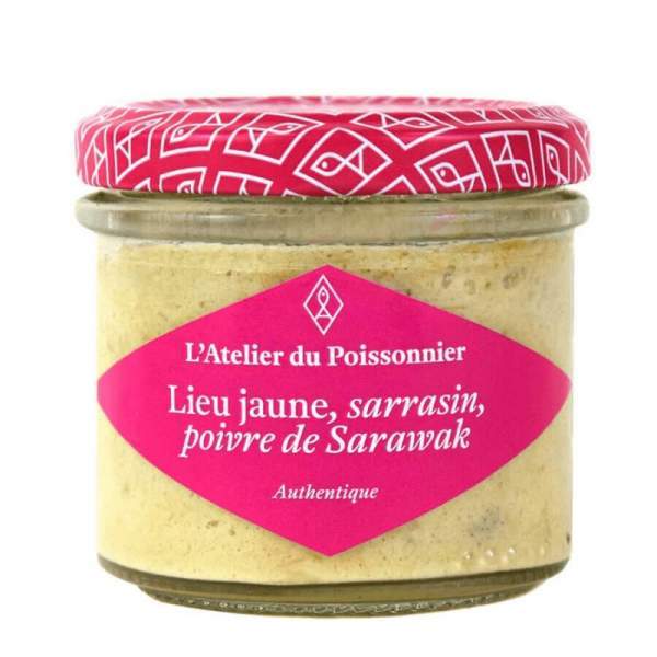 Rillettes de lieu jaune, sarrasin, poivre de Sarawak 90 gr