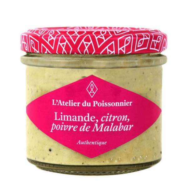 Rillettes de limande, citron, poivre de malabar 90 gr