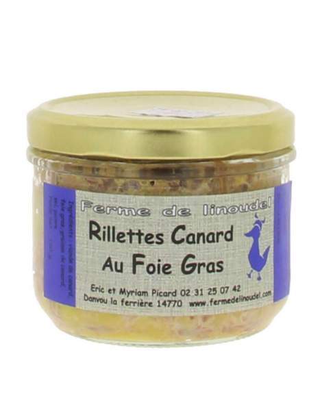 Rillettes au foie gras de canard 180 gr