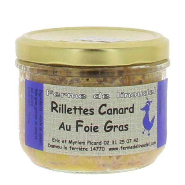 Rillettes au foie gras de canard 180 gr