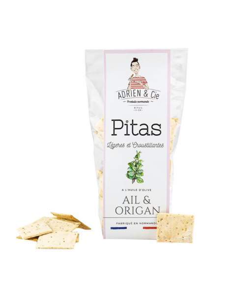 Pitas à l'ail et à l'origan Adrien & Cie 80g