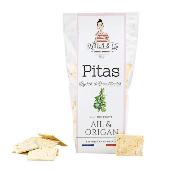 Pitas à l'ail et à l'origan Adrien & Cie 80g