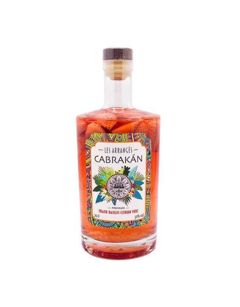 Rhum arrangé fraise basilic, citron vert Cabrakàn 70cl 32%