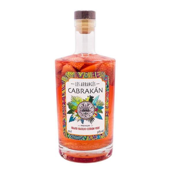 Rhum arrangé fraise basilic, citron vert Cabrakàn 70cl 32%