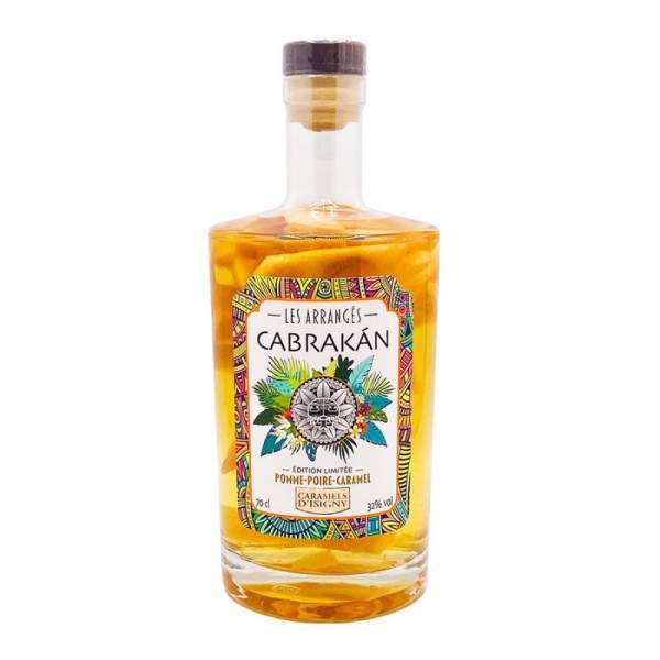 Rhum arrangé pomme poire caramel d'Isigny Cabrakàn 70cl 32%