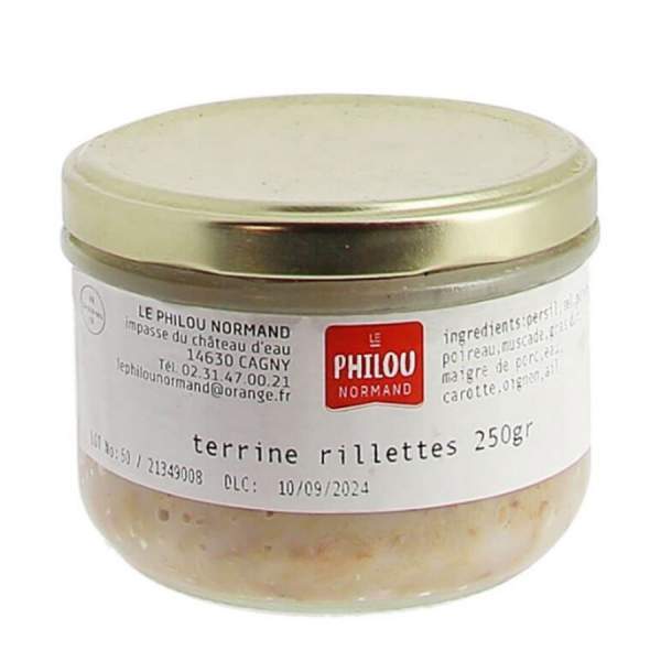 Terrine rillettes de porc Le philou normand 250g