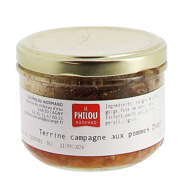 Terrine de campagne aux pommes Le philou normand 250g