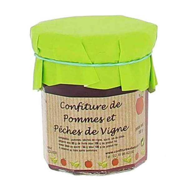 Confiture pomme et pêches de vigne 180g Dolique
