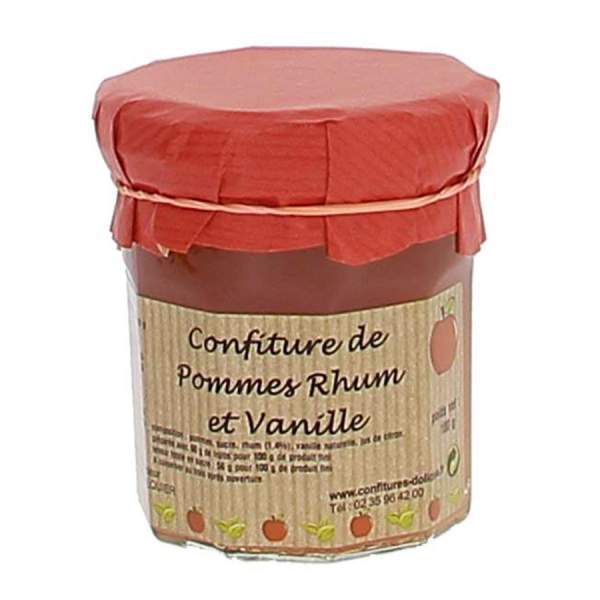 Confiture de pommes rhum vanille Dolique 180g