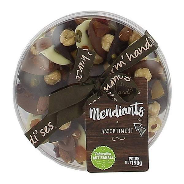 Assortiment de chocolats mendiants Gourm'handi'ses 190g