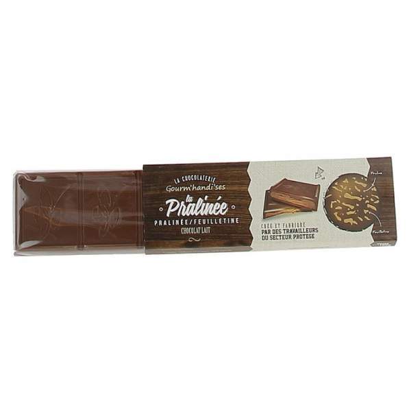 Tablette pralinée chocolat au lait Gourm'handi'ses 100g