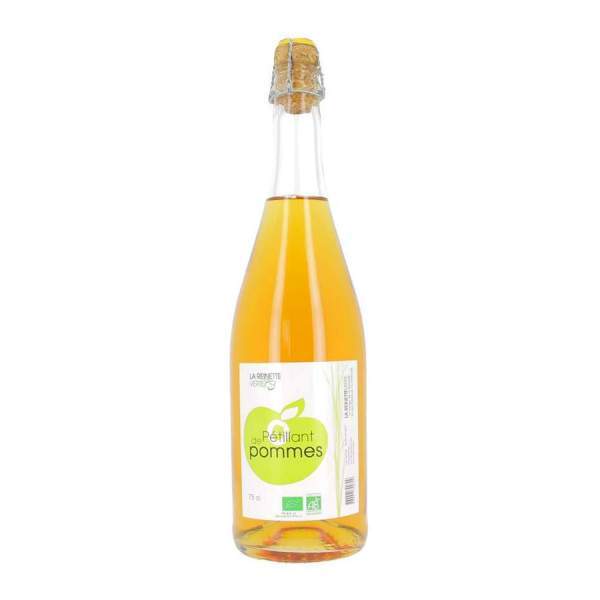 Jus de pomme pétillant bio 75 cl