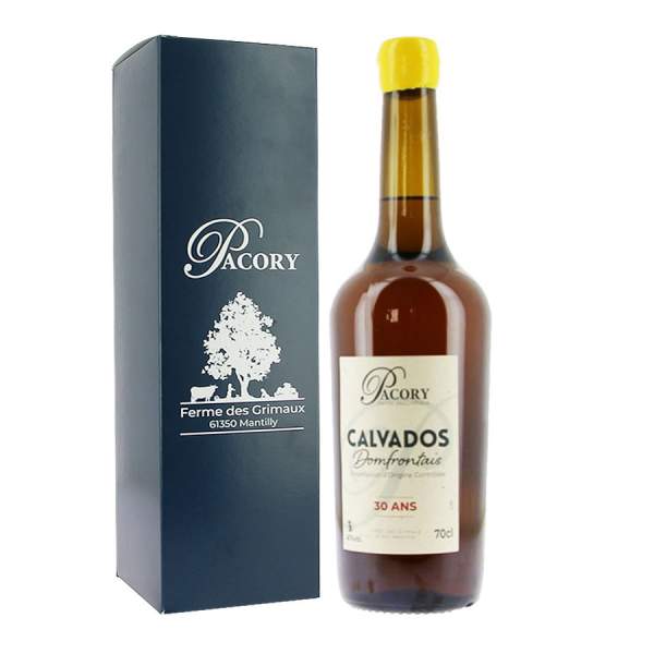 Bouteille de Calvados domfrontais 30 ans Pacory