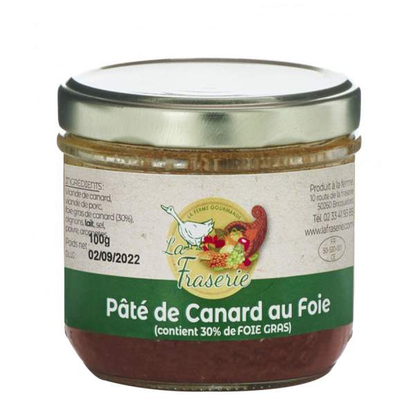 Pâté canard au foie gras 100g - Fraserie
