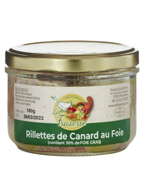 Rillettes de canard au foie gras 180g - Fraserie