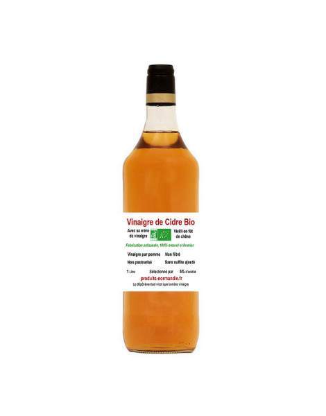 Vinaigre de cidre bio non pasteurisé sans sulfite 1L