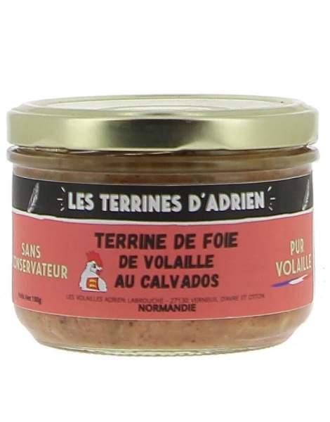 Terrine de foie de volaille au calvados 180g Adrien & Cie