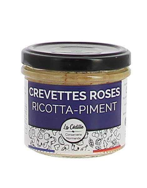 Tartinable crevettes roses ricotta-piment La Cédille 120g
