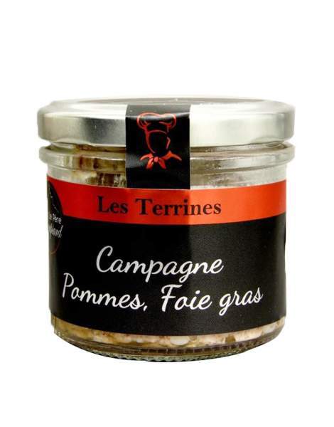 Pâté de campagne aux pommes et foie gras Roupsard 90g