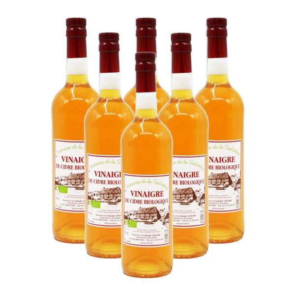 Lot de vinaigres de cidre bio non filtré non pasteurisé 6x75cl Galotière