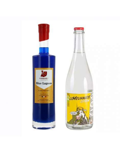 Préparation pour cocktail Blue Lagoon (prémix 75cl et limonade 75cl)