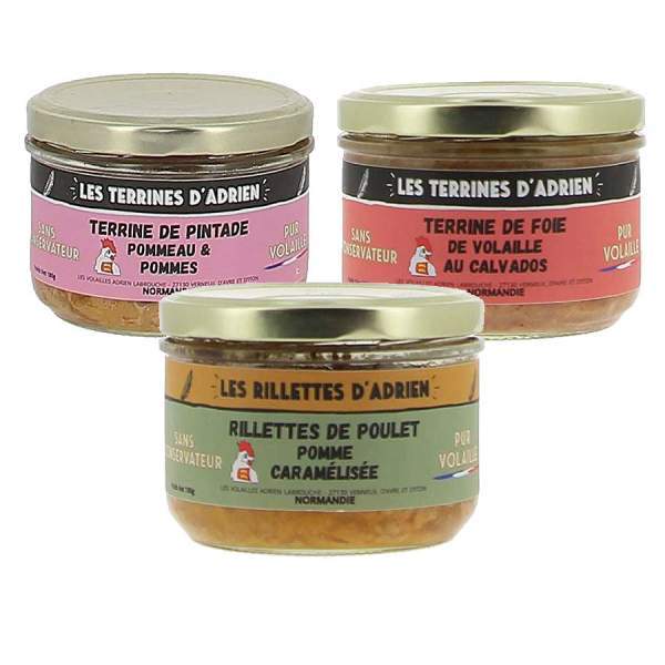 Lot de rillettes de volailles Adrien & Cie 3*180g
