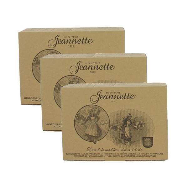 Lot de madeleines nature Jeannette 3x250g