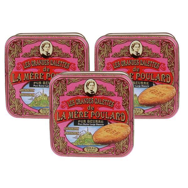 Lot de grandes galettes Mère Poulard 3x200g