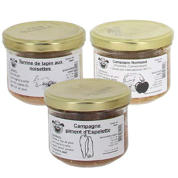 Lot de terrines Sabot 3x180g
