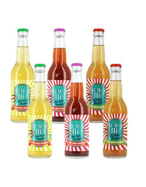 Lot de 6 thé glacé normand ca va tea 33cl La ferme de la plantaire noire